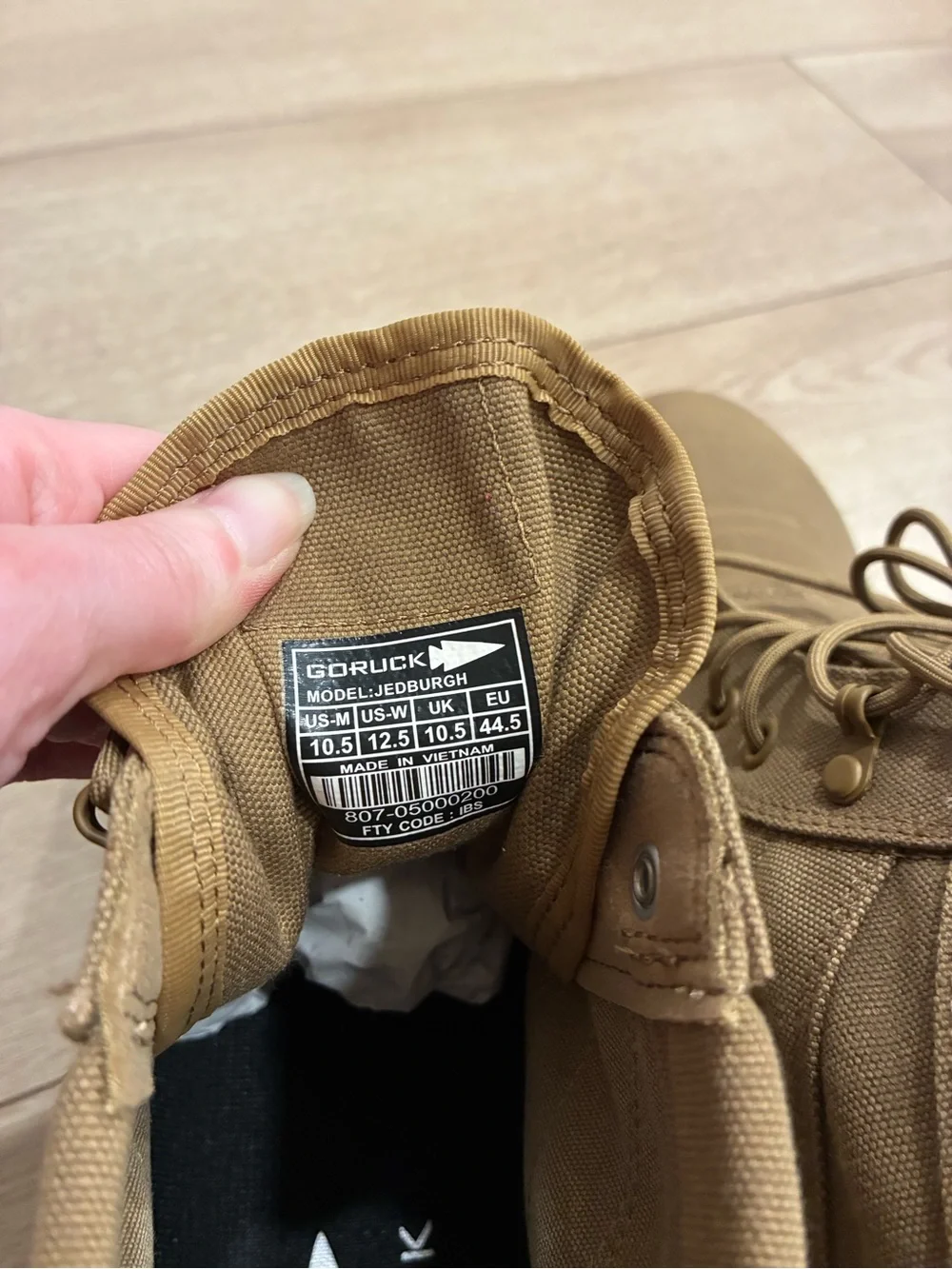NEW GORUCK Men’s Jedburgh Rucking Boots Canvas Tan Size 10.5